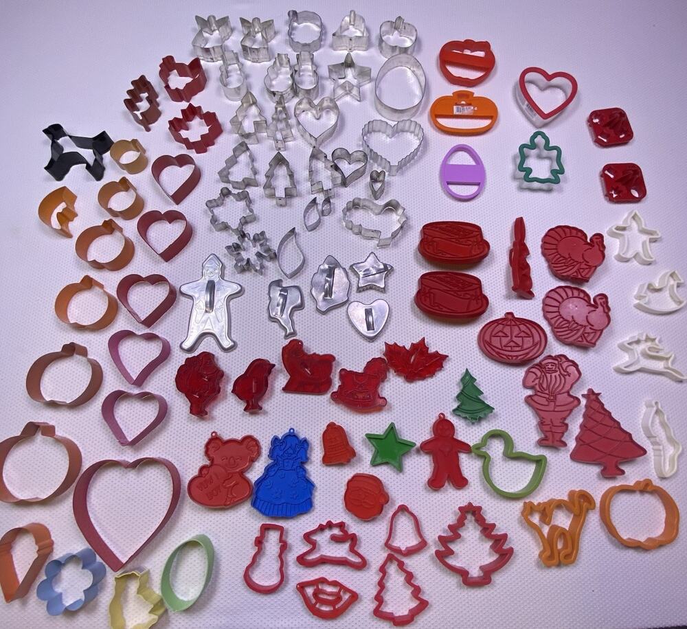Vintage Holiday & All Occasions Cookie Cutter Bundle Lot Hallmark Wilton Jello